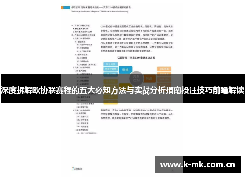 深度拆解欧协联赛程的五大必知方法与实战分析指南投注技巧前瞻解读 深度拆解欧协联赛程的五大必知方法与实战分析指南投注技巧前瞻解读